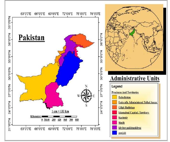 Map of the administrative units of pakistan created by