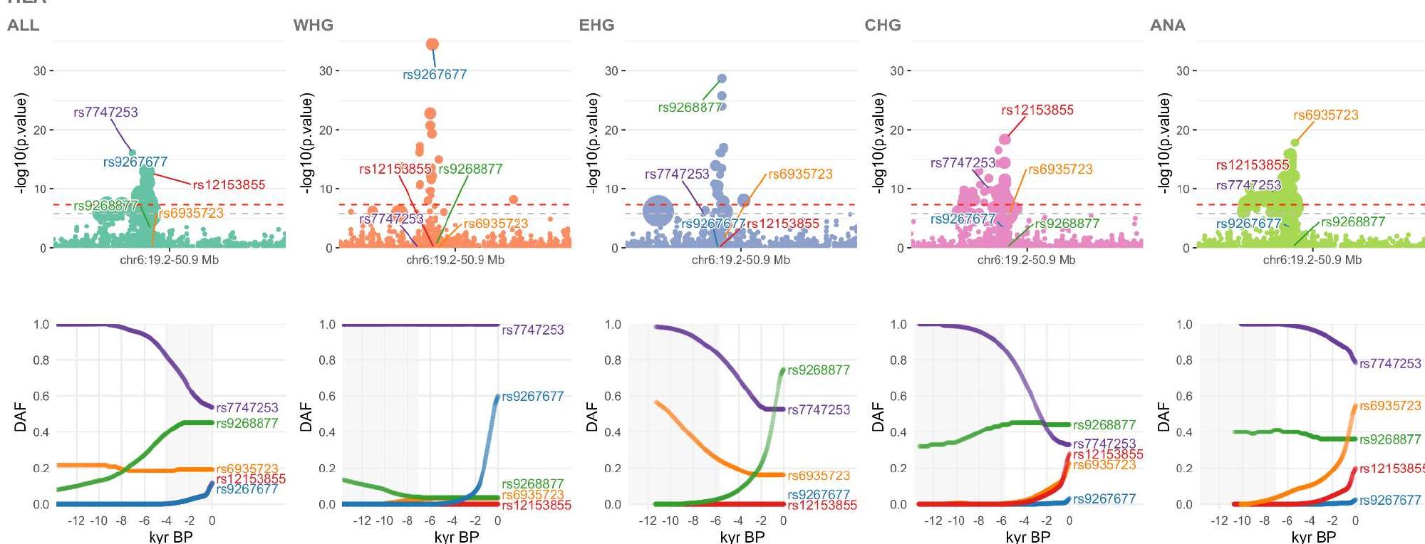 A schematic of the model of population structure in europe,