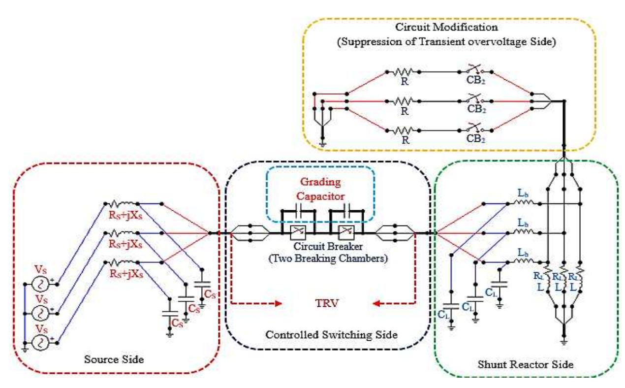 Shunt reactor's equivalent atp-draw model