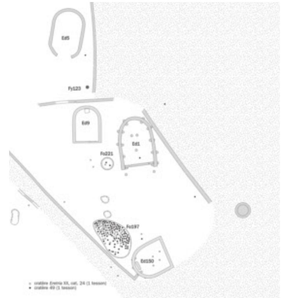 Fig. 5. Topographical plan of the earliest phase of 