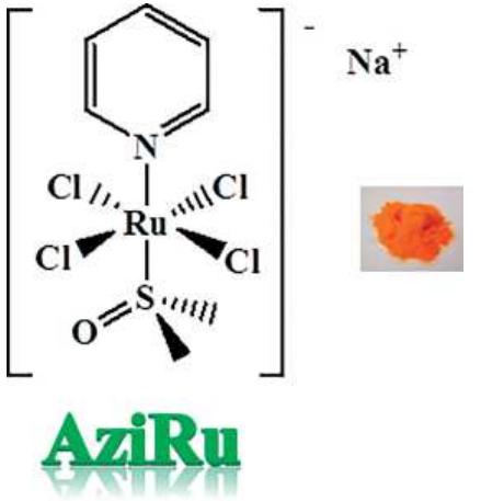 Chemical structure of aziru, along with a picture of a