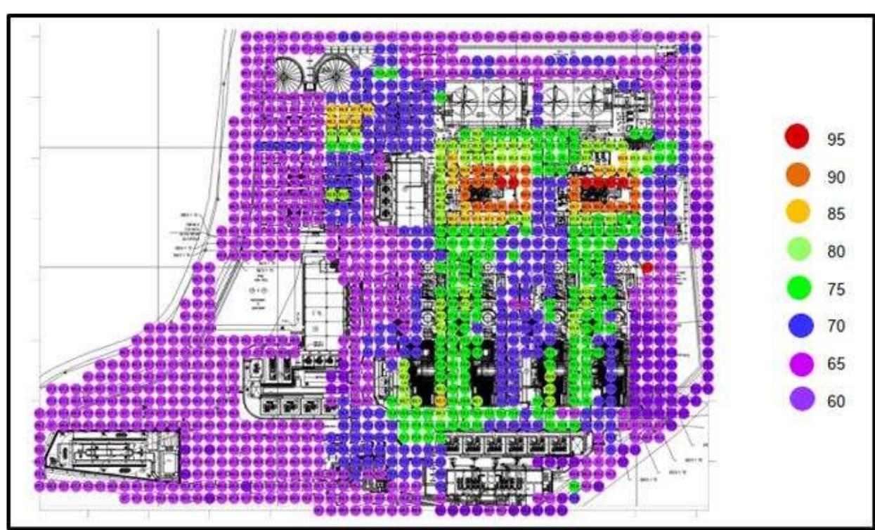 Noise contour mapping in power plant process figure 2 noise