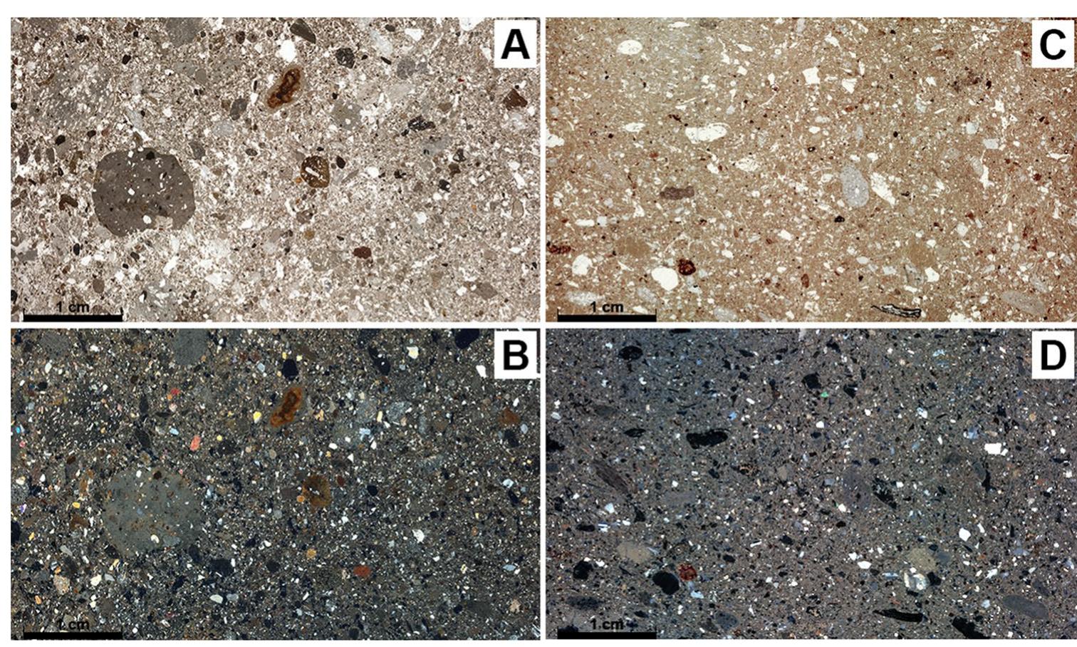 in the immediate surroundings of the settlement (Fig. 11A,  B), were preferred as raw material for producing kerpic¢ and mortar (Fig. 11C, D).  Mortar 1g. Liv, VY).  There is only one building (B.38) among the oval struc- tures, which is unique in terms of temper, binder, and con- struction techniques used in the kerpi¢ and mortar. Here, vegetal temper predominates in both the kerpi¢ and the mor- tars (Fig. 9C, D). Kerpi¢ includes very dense components derived from animal feces. Mortars are poor in anthropo- genic material inclusions and do not contain animal feces. Instead, vegetal material is dominant in temper and binders. Mortar was mixed for a long time for kerpi¢ preparation. The building (only the two latest phases have been excavated in Level 3) was used by the inhabitants in a different pur- pose and motivation than for other structures. B.38 is much larger in diameter than contemporary buildings (Ozbagaran et al. 2018: 99). The building has a long bench or platform along its north walls, and its floors are hollowed with pits of various sizes. A large fire installation was located in the southeastern part of the room. Plant processing and food preparation activities took place around the hearth (Ergun (submitted)). In the northern part of the building, the floors were plastered more frequently and cleaned more often than in the southern part of the room (Kalkan 2017). The building may have used collectively by the inhabitants for food-based activities organized in the frame of social or ritual events (Duru et al. 2021: 15). Building continuity and floor plas- tering several times over suggest taking care of the building demanded much effort, probably done cooperatively (Stiner et al. 2022a: 8). Whether there is a socio-technological rela- tionship between kerpig¢ and mortar recipes and the function of the building is a research question which is still unan- swered. But a strong possibility is that—considering the size and function of the building—the residents mixed much  