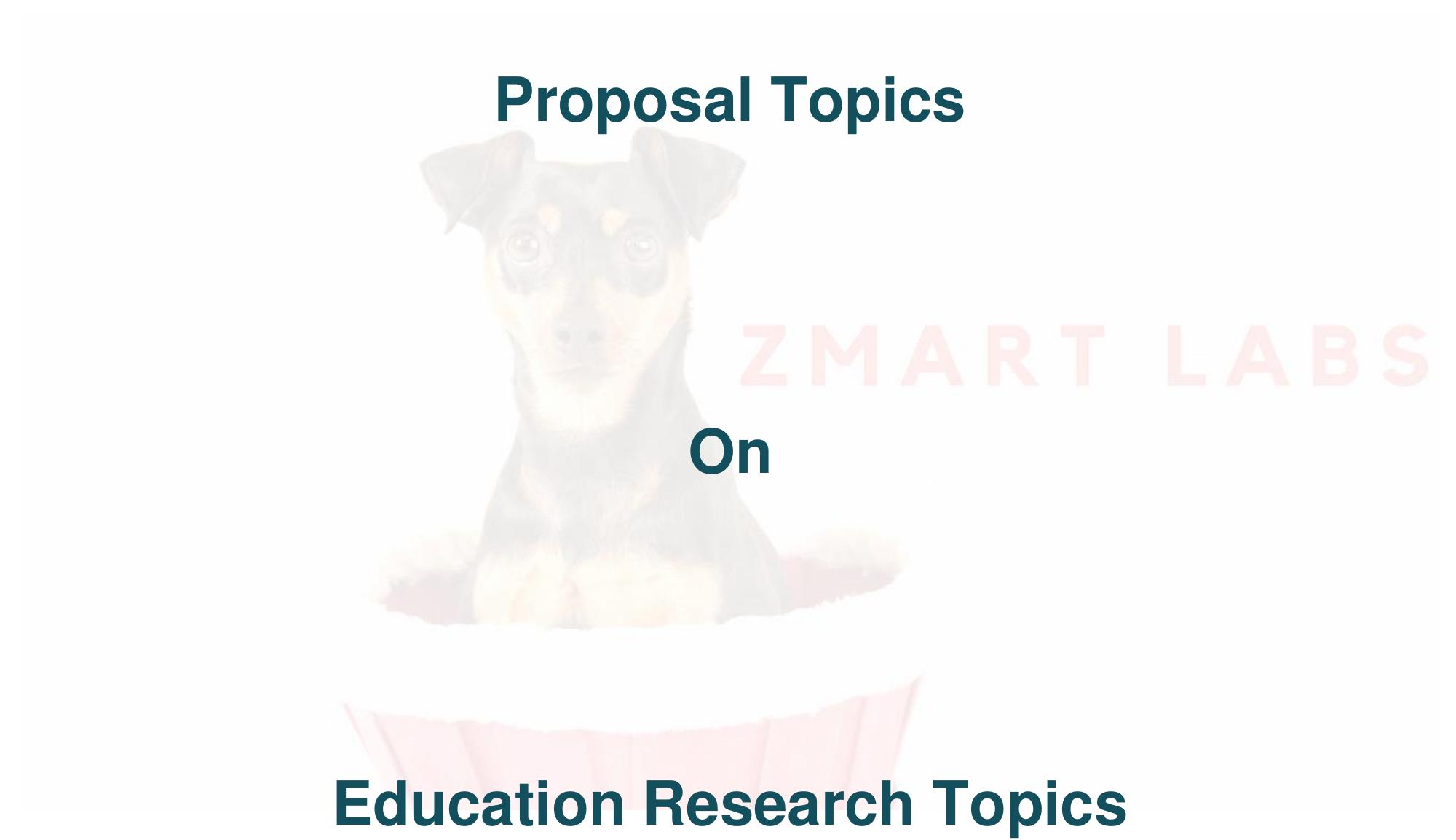 (PDF) Proposal Topics On Education Research Topics