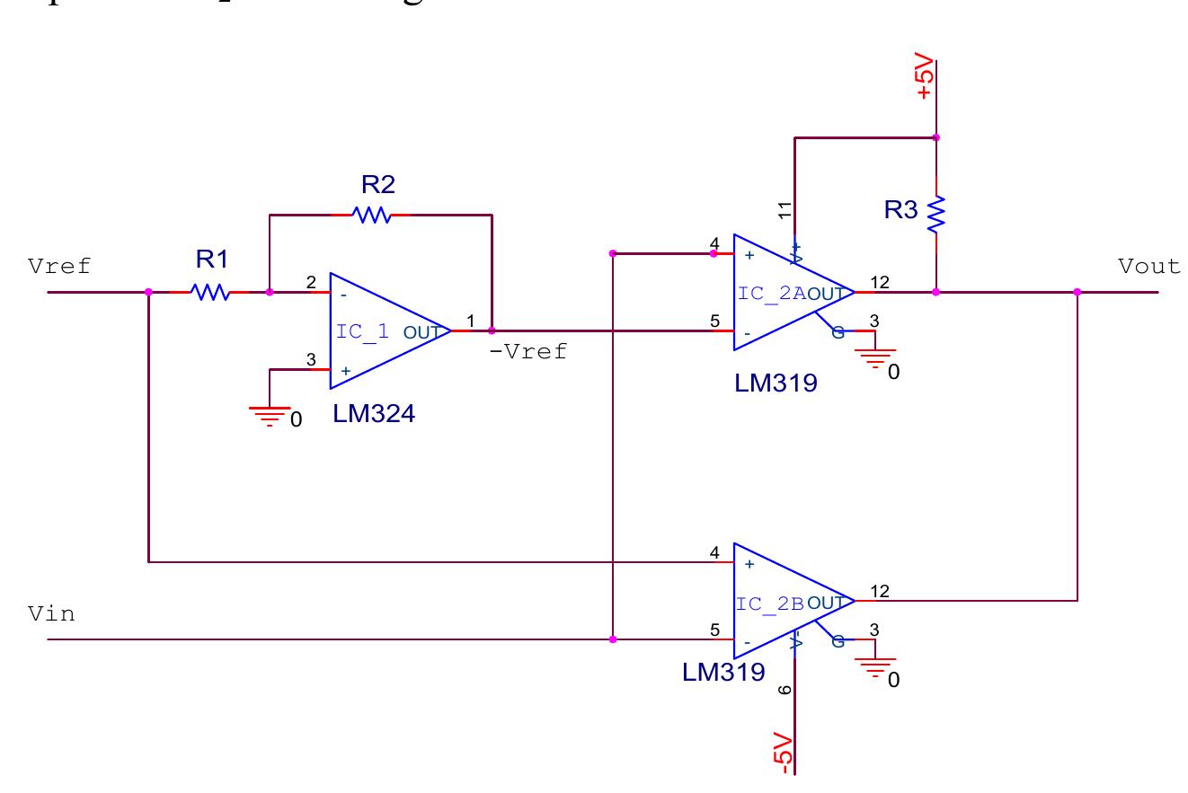 29 : circuit diagram of a typical window comparator [53].