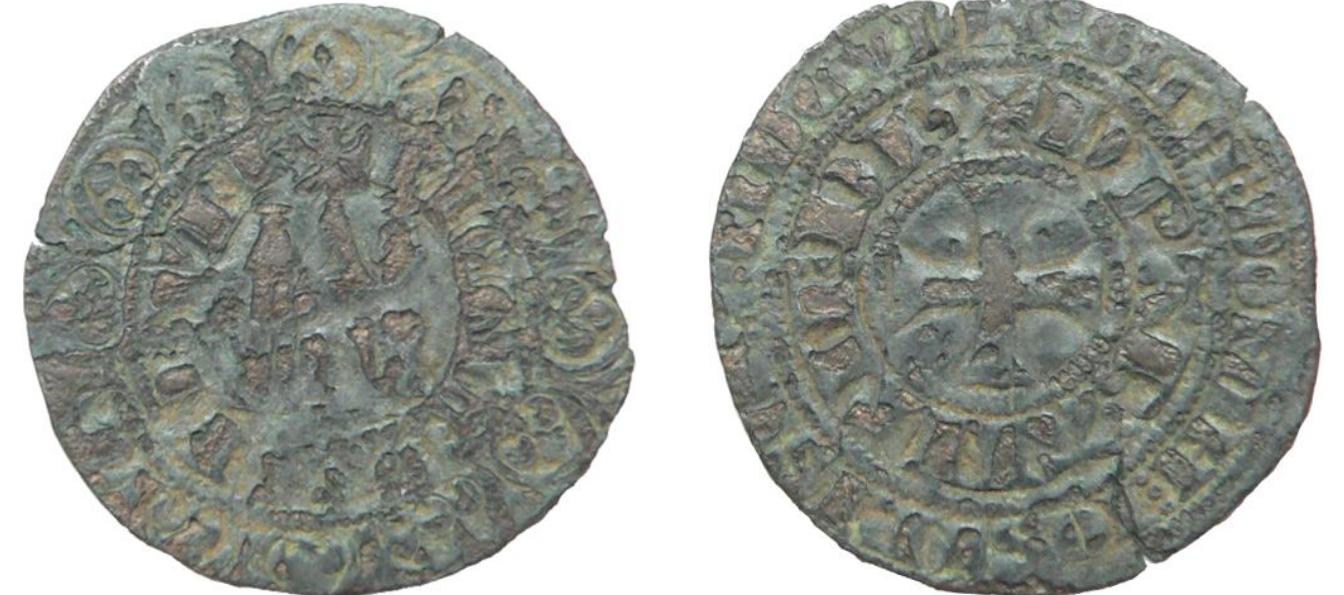 Figure 2: The analysed specimen of the Dendermonde gros tournois (scale 200%) 