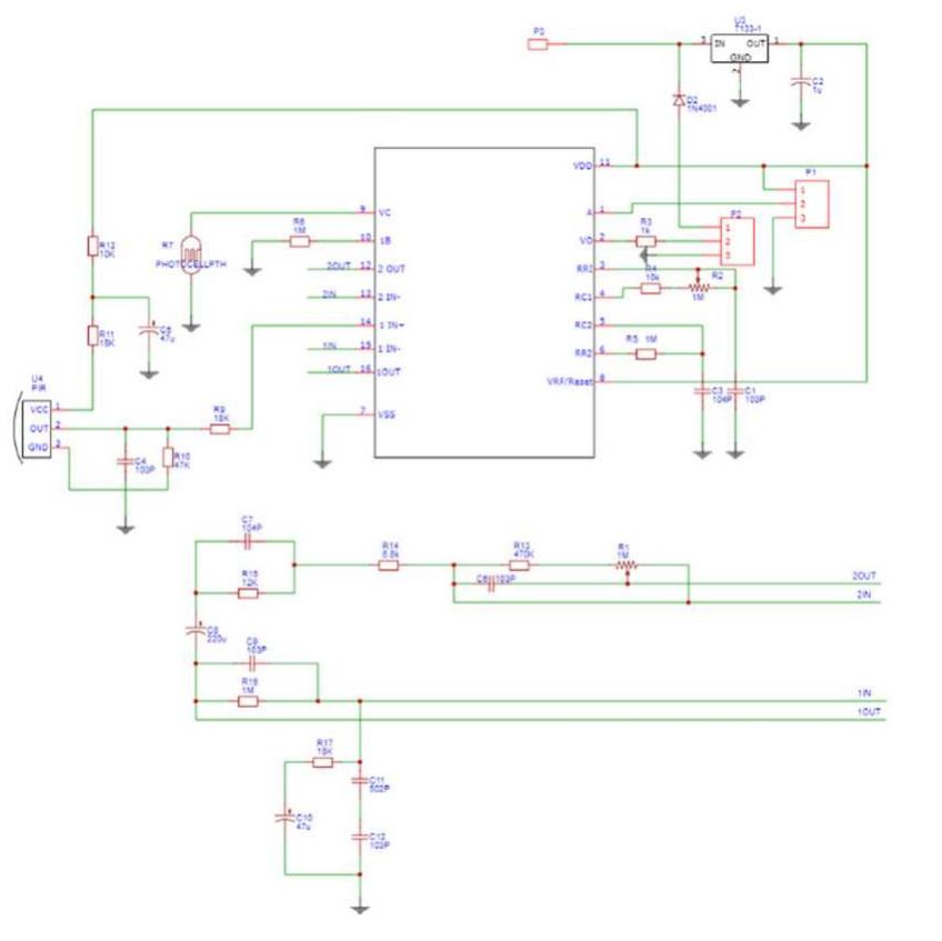 Pir Sensor Module Schematic Schematic diagram of pir sensor.