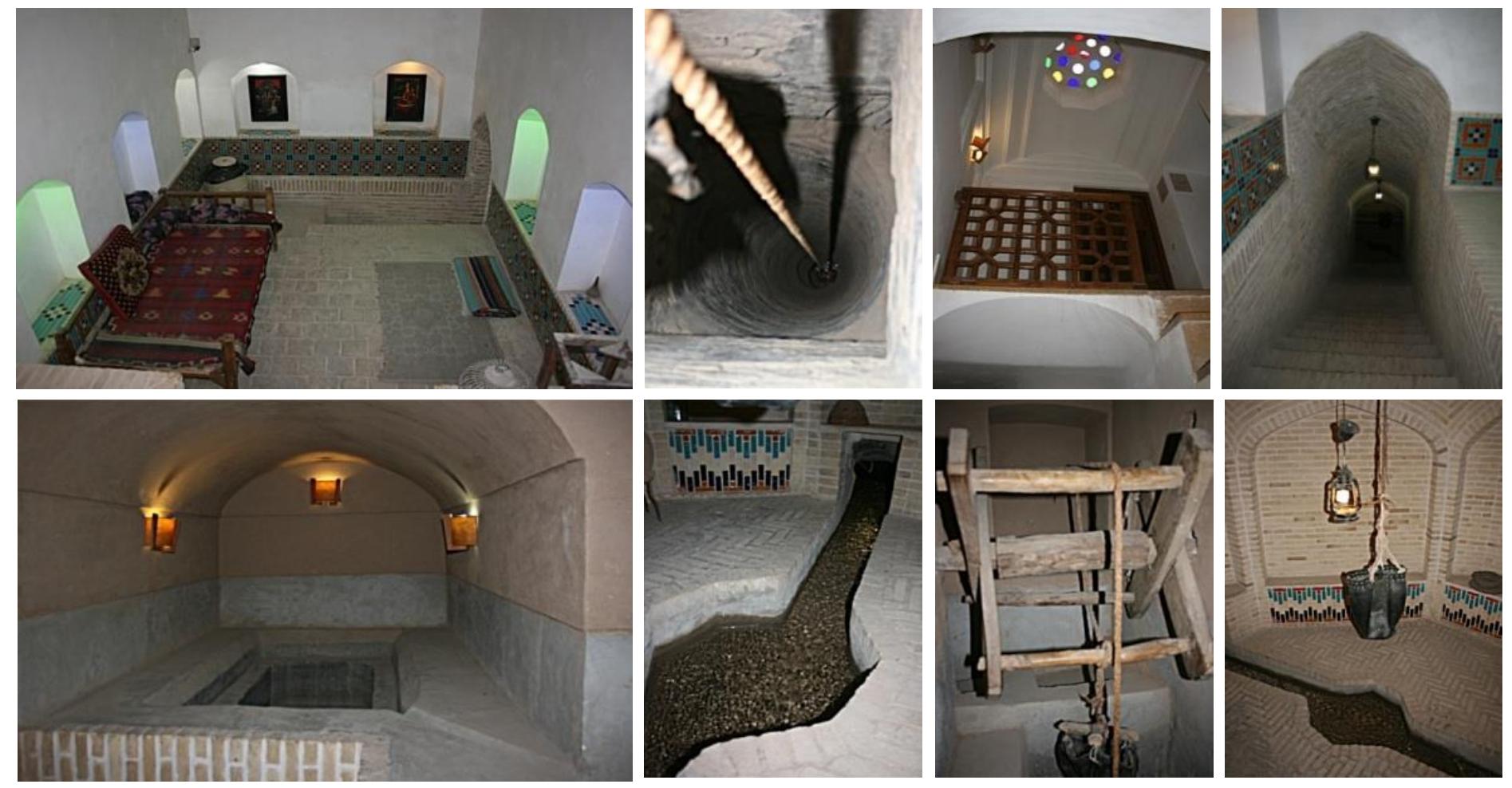 Payab Window , payab and qanat water flow under tehrani house, photo from