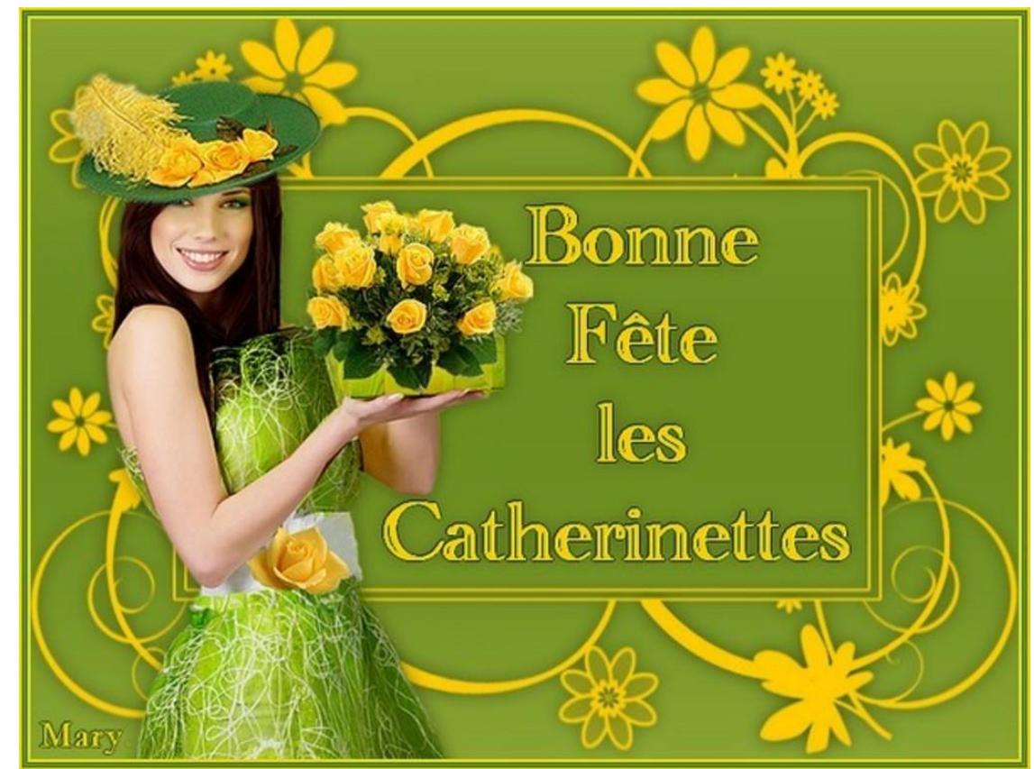 Figure 1: Catherinettes Postcard, 1973 ©Wikipedia Commons  2 Serre See  The 25" of November is the saint’s day of St Cathrine of Alexandria and it is a very special holiday among people working in the field of fashion in Paris: traditionally the workshops celebrate their Catherinettes. On this day an unmarried 25 year old woman working in the field of fashion, specifically as a seamstress or a milliner, automatically becomes a Catherinette. She receives an extraordinary hat made out of green and yellow materials. St Cathrine generally is a patron saint of librarians and scholars as well for all people who work with wheels: the spiked wheel of her martyrdom shattered when she touched it. How did it happen that Saint Catherine became the patron saint of seamstresses and milliners in Paris and some other places in France? The tradition of this custom reflects the women’s role in society and it is well surprising how this custom reinvents itself by adapting to modern changes. This text tries to trace this tradition via old postcards, statues, hats and balls all celebrating the Catherinette.  Catherinettes. A textile custom on the 25th of november. 