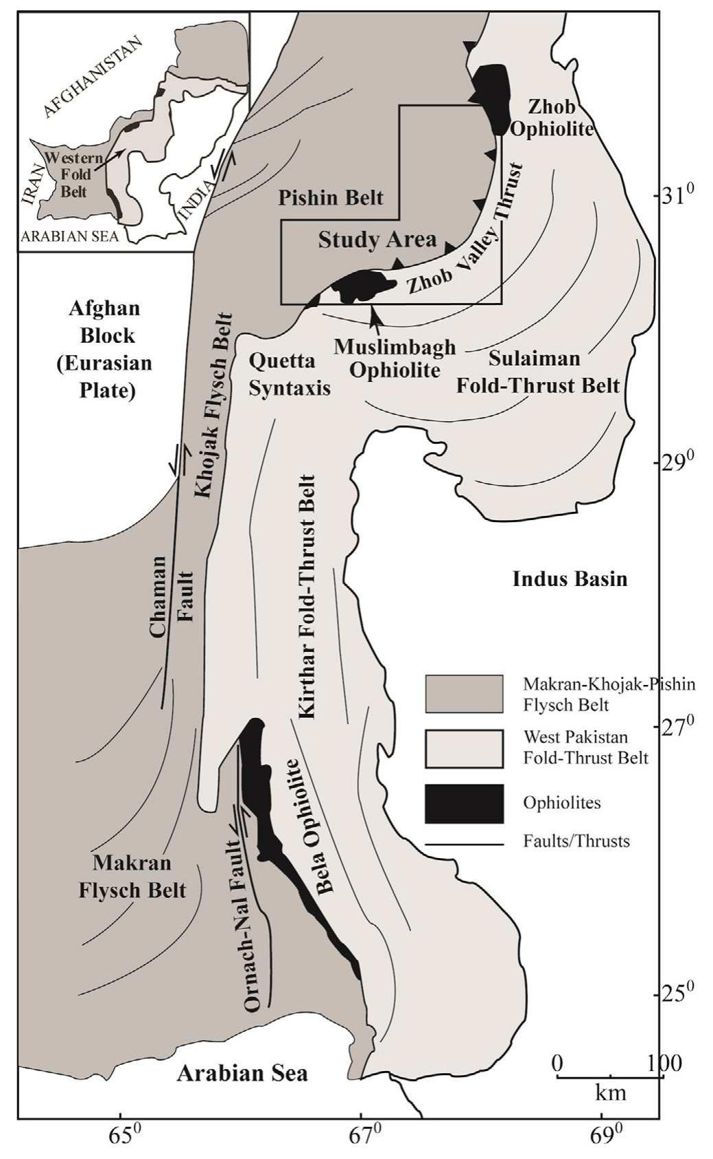 Neogene Map Figure 2 - from Petrology and provenance of the Neogene