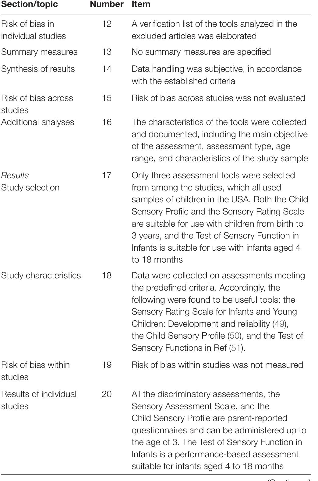 (PDF) Assessment of Sensory Processing Characteristics in Children ...