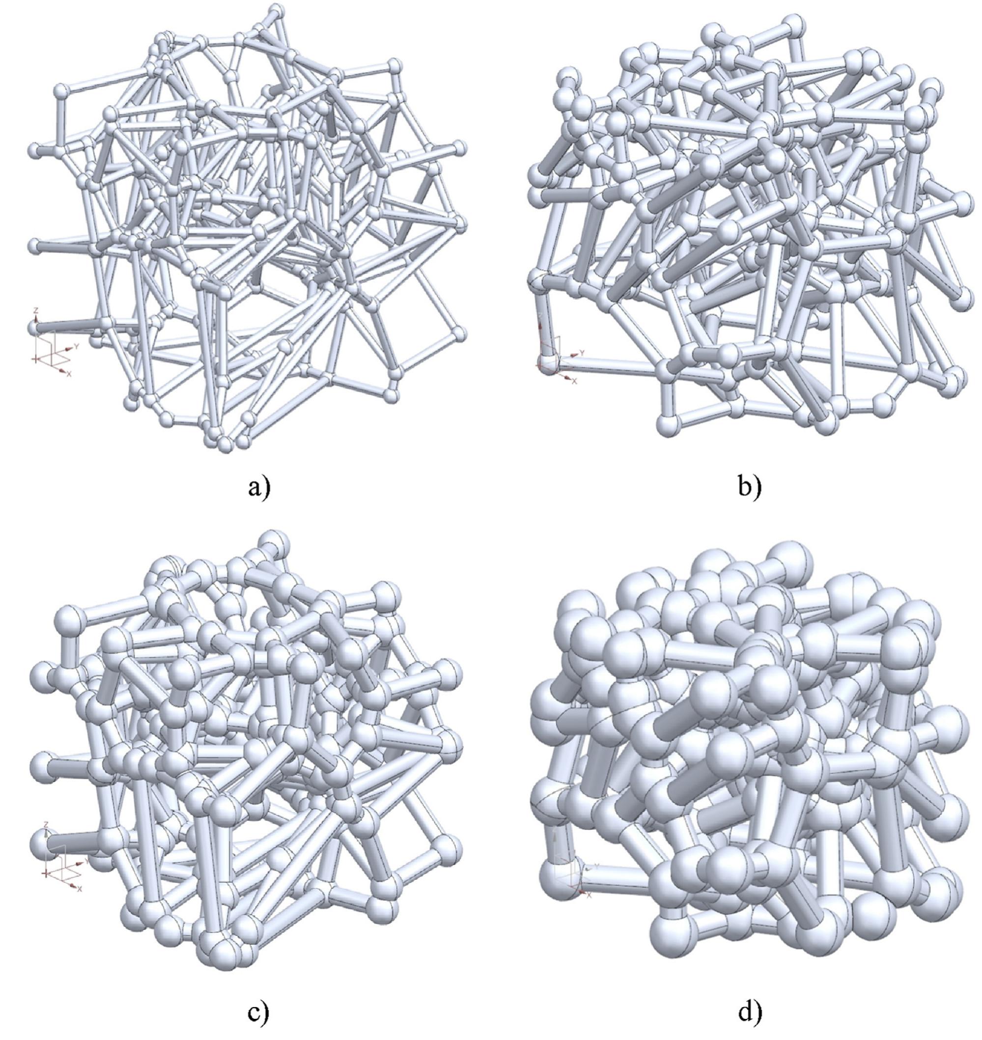 Microstructure of a highly porous material with porosity of