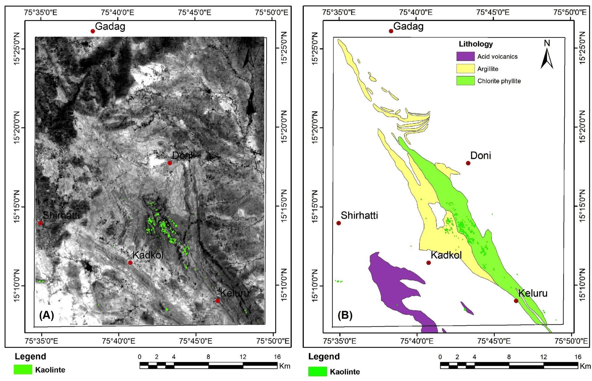 Argillic Box A iron oxide and gossan zones (in red) identified from aster