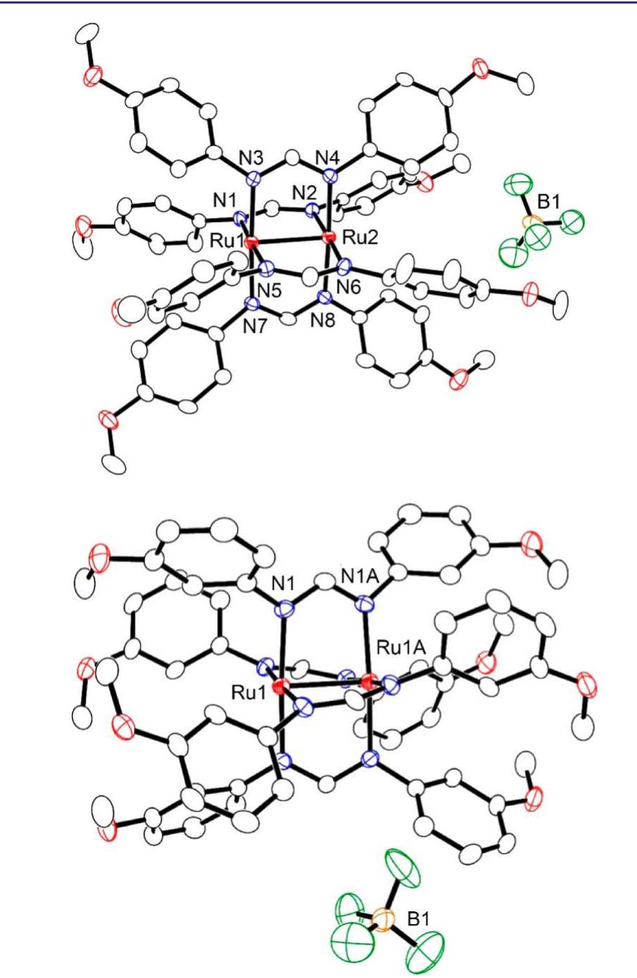 Crystal structures at 213 k of the isomers [ru,(dani?f),]-