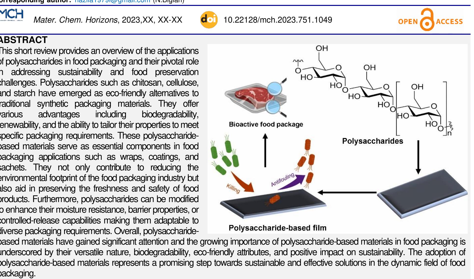 (PDF) Application of Polysaccharide-Based Materials in Food Packaging