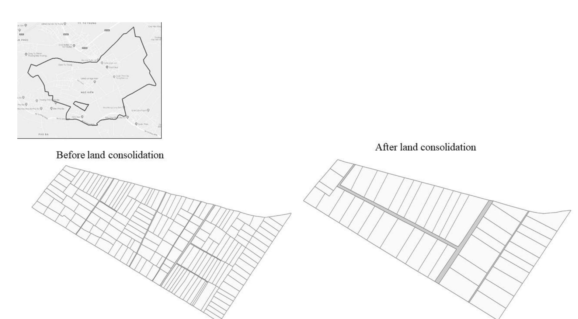 An example map of the pattern of agricultural land parcels