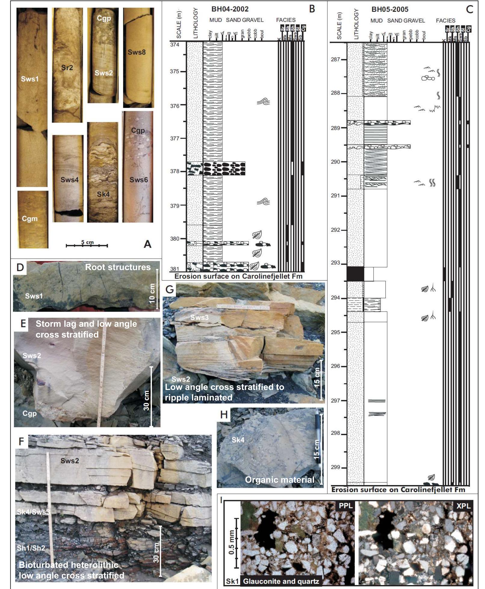 Details of log correlation from the cross-section in fig.