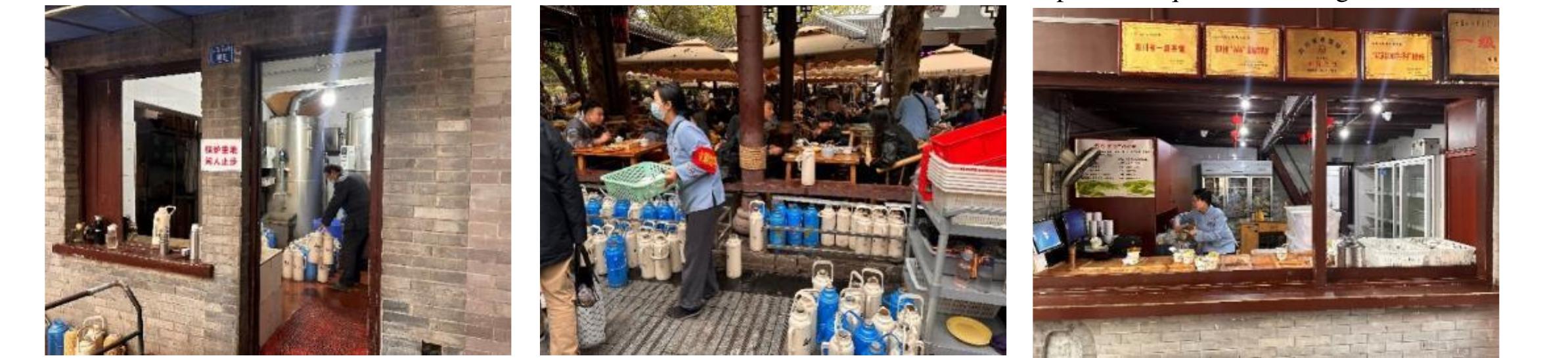 At the end of March 2023, in the bloom- ing season of a hundred flowers, I walked toward He-Ming at my usual pace. But as  Looking back on those three years of ex- perience, I recognize a surge of emotions that fueled my growing fondness for this place. Feelings of strangeness, novelty, or- dinariness, detachment, distance, special- ness, wonder, calmness, longing—all these emotions unfurled in my times with the  p.- 19: He-Ming Teahouse, Chengdu, China, established 1923.  wee ON OE ge gee Thc: Wire OT De see ce: 