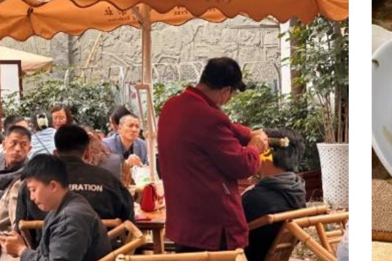 soonas I entered, I was affected by the tea- house’s positive ambience and uncon- sciously slowed down. I was more relaxed and relieved and didn’t feel overwhelmed or lost. I was an ordinary tea drinker, im- mersed in the pleasant ambience of the place. Isat ina corner and observedan “old friend.” 