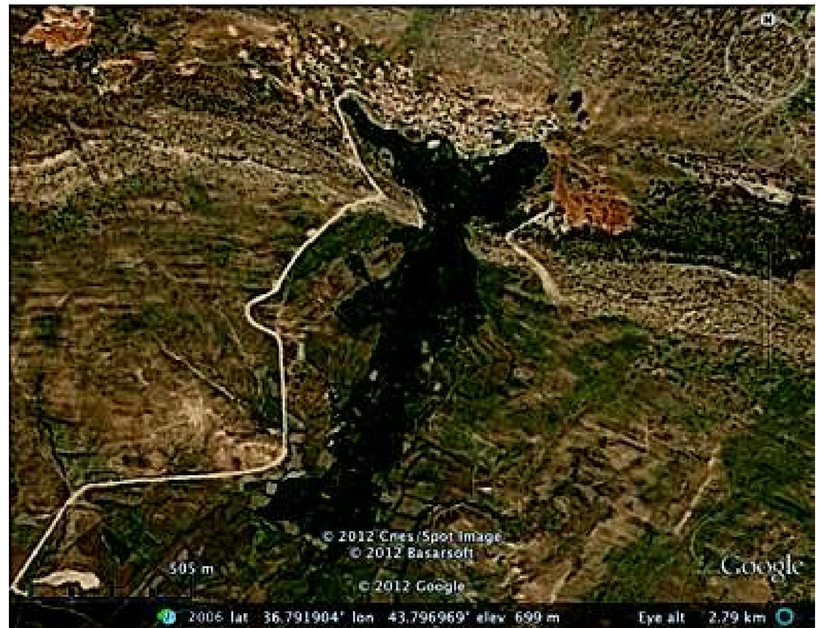 Fig. 10: Gunduk and vicinity. Google Earth download, 29 March 2012 