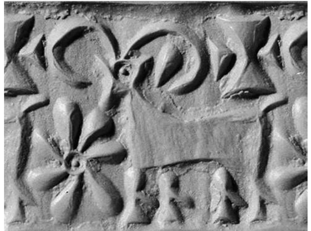 Fig. 23: Impression of Early Dynastic seal excavated at Nineveh (BM 127388). © Trustees of the British Museum 