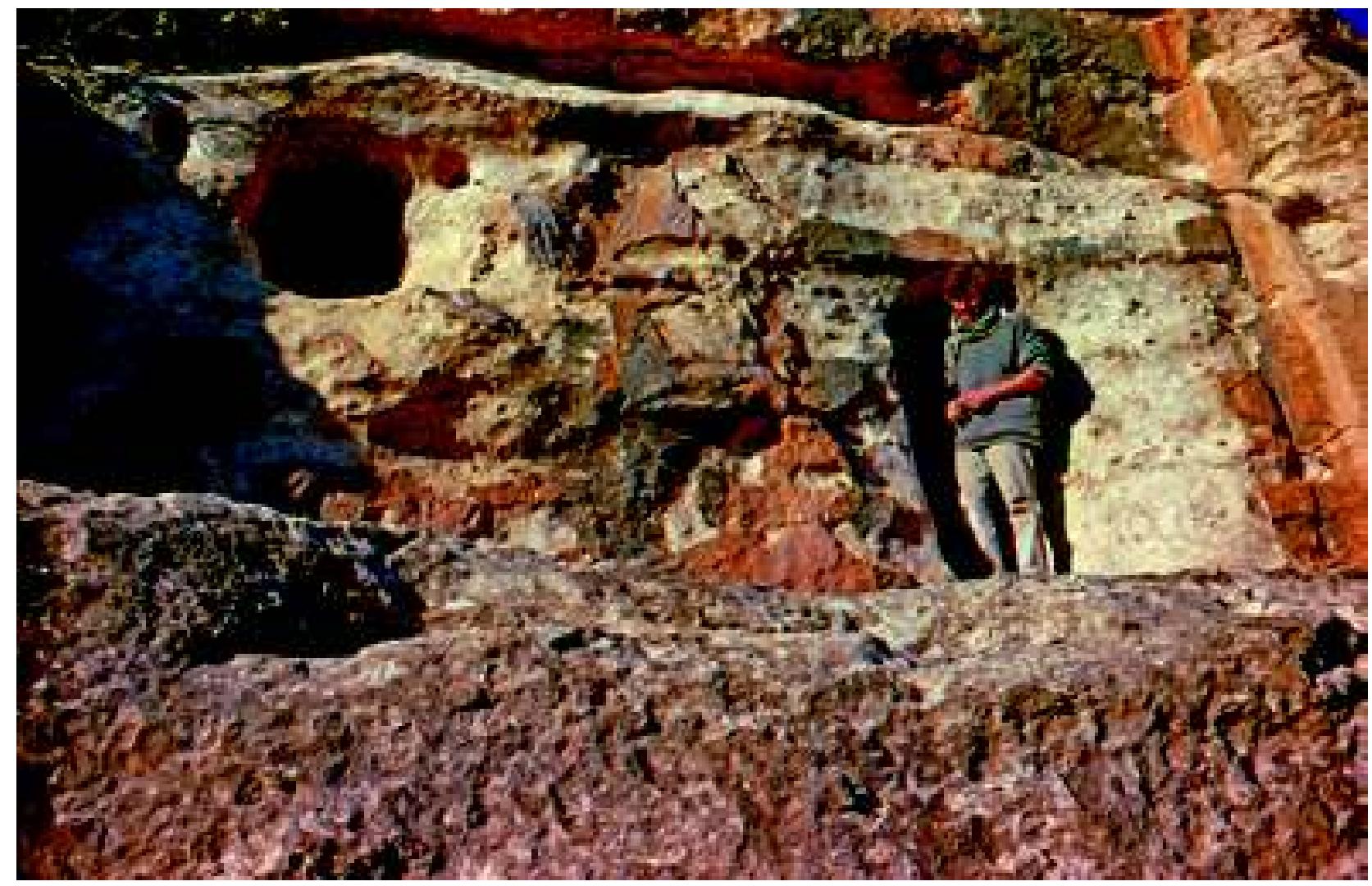 Fig. 55: Khanes: Rider Relief, with scale and shadow. Photograph: S. N. Shaw Reade, c. February 1973 