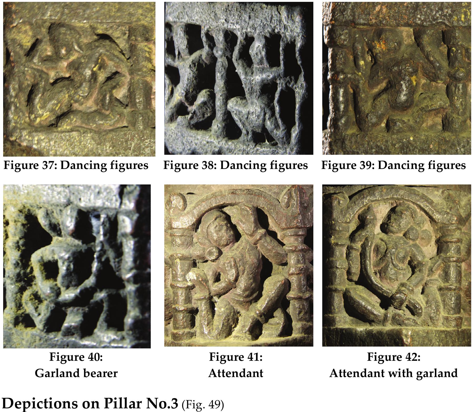 The third image on the western panel is of a person seated in ardhapadmasana. His right hand is in jnanamudra. Left hand is resting on the left thigh and appears to be holding a begging bowl. He is probably wearing a necklace. He is also shown wearing armlets. The image is much eroded and hence facial features are unclear (Fig. 47). 