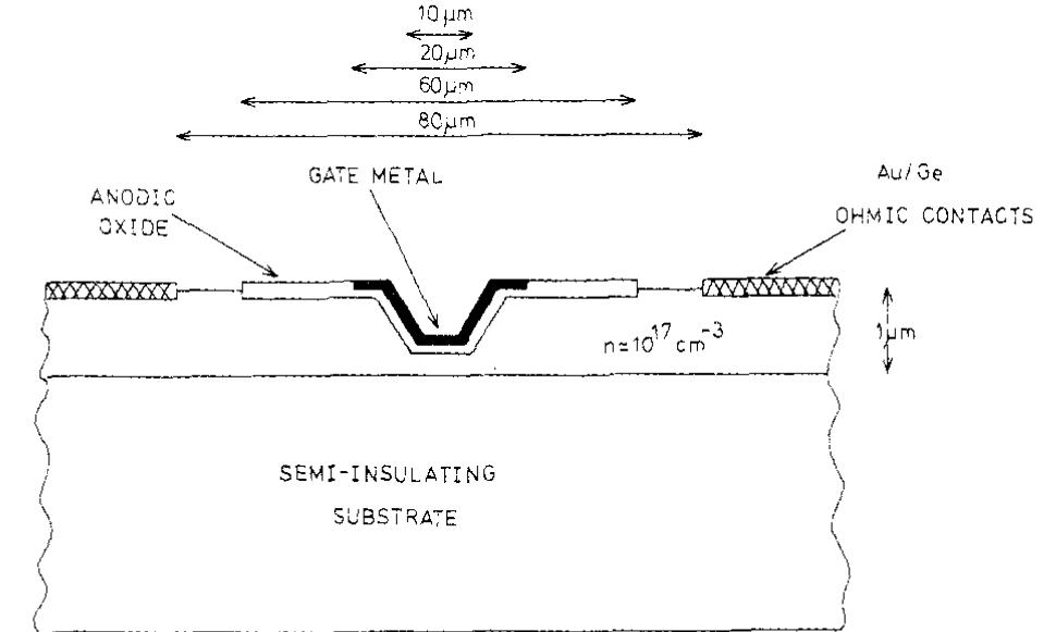 Schematic cross-sectional diagram of the device.