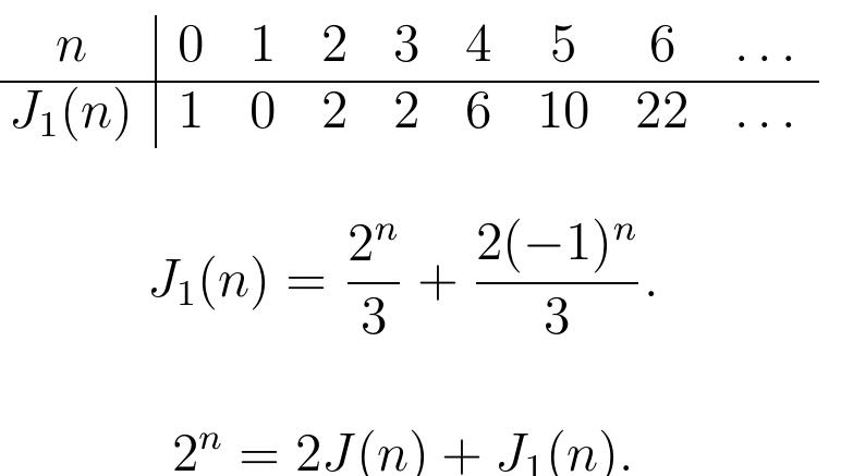 Jacobsthal Figure 1 - from On integer sequences associated to the