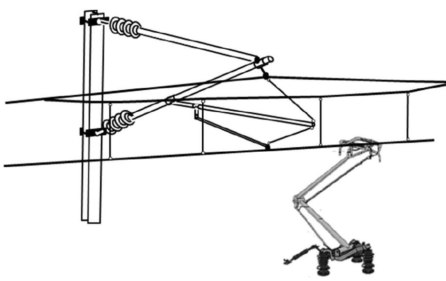 Representation of railway energy collecting system composed
