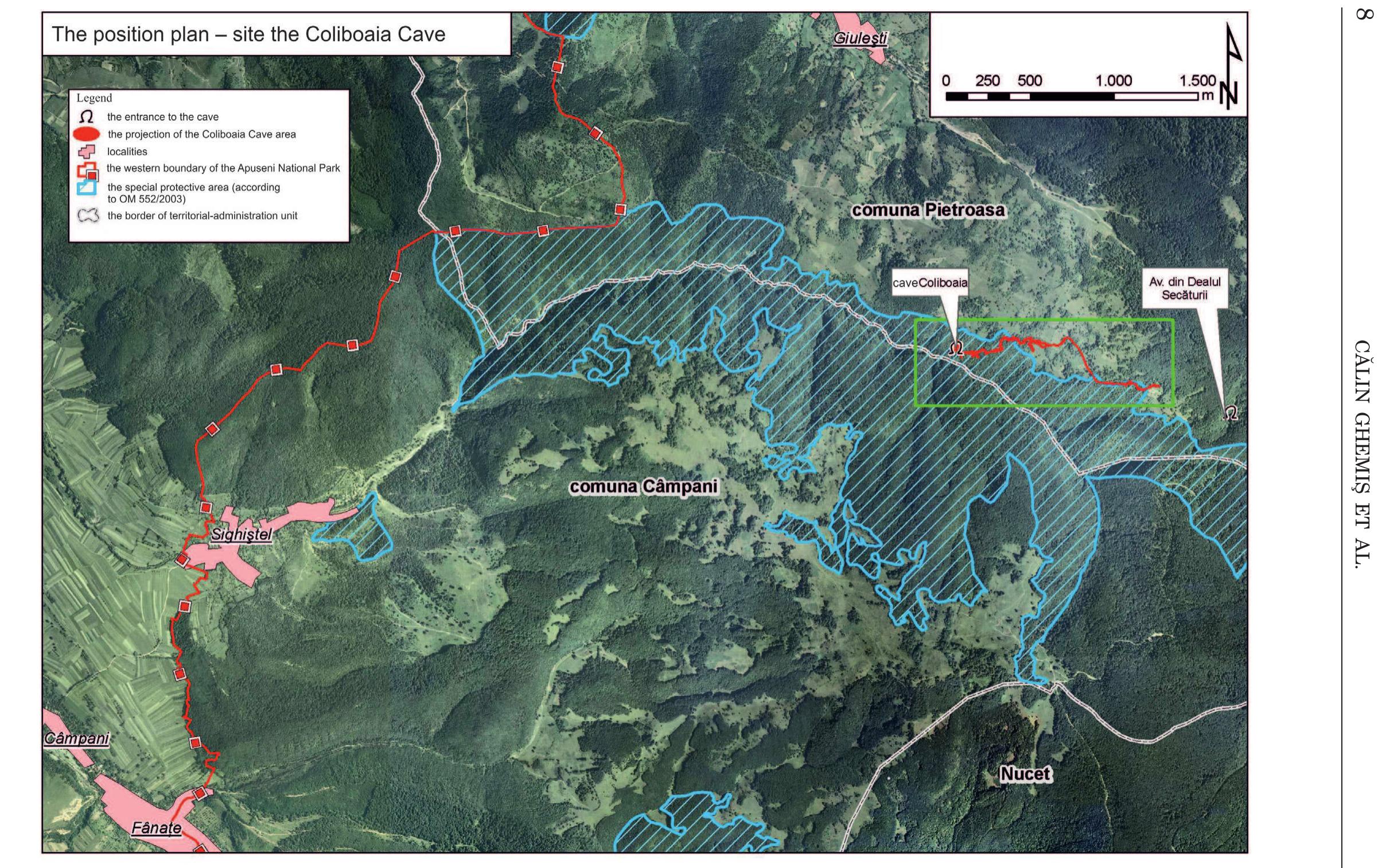 Fig. 1. Coliboaia cave — geographical position