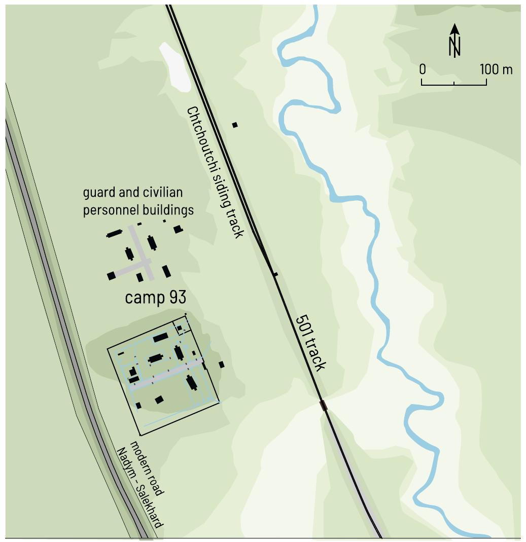 Figure 2. General plan of Chtchoutchi camp (J. André). 