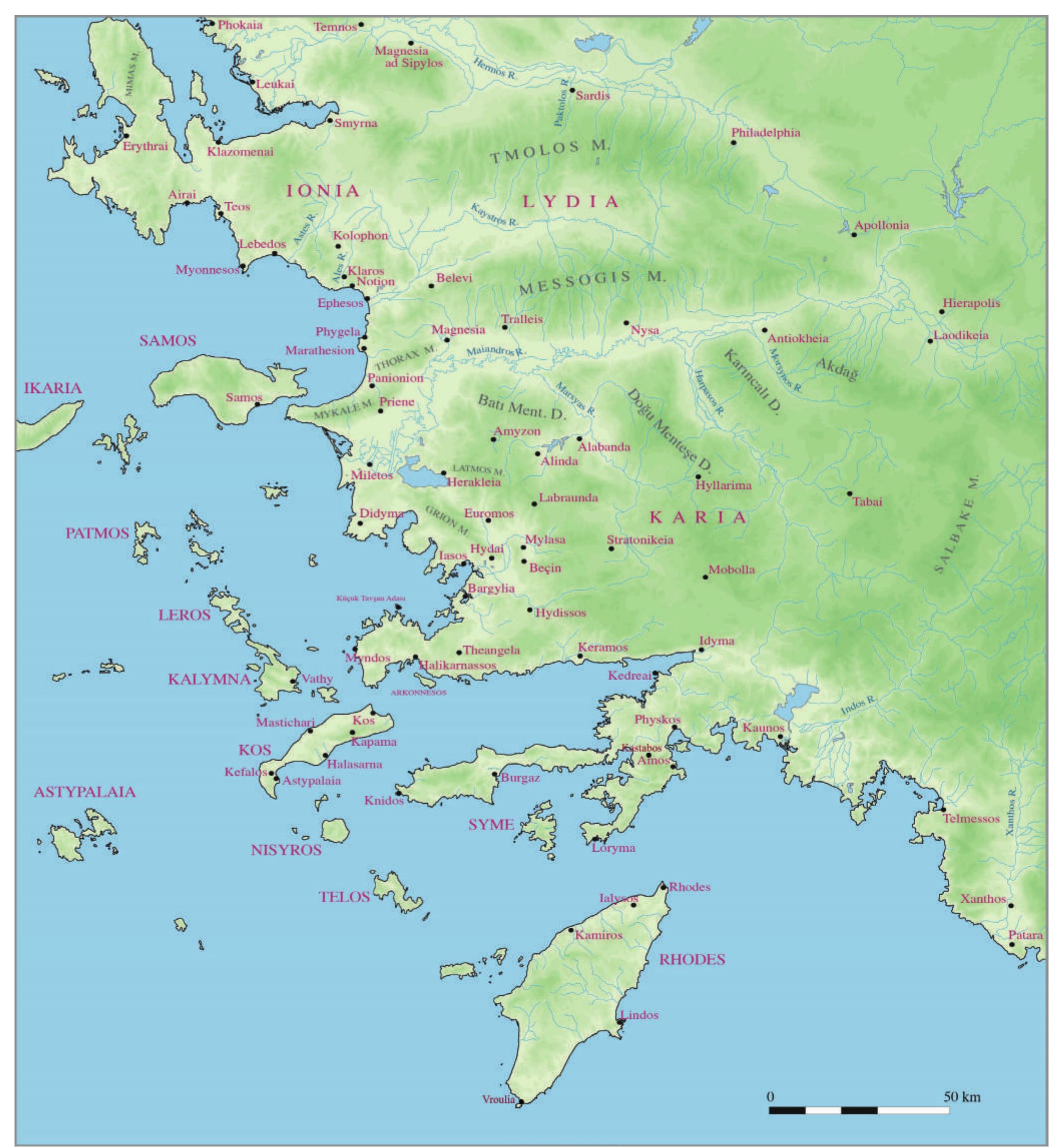 Map of the Southeast Aegean (O. Henry) 