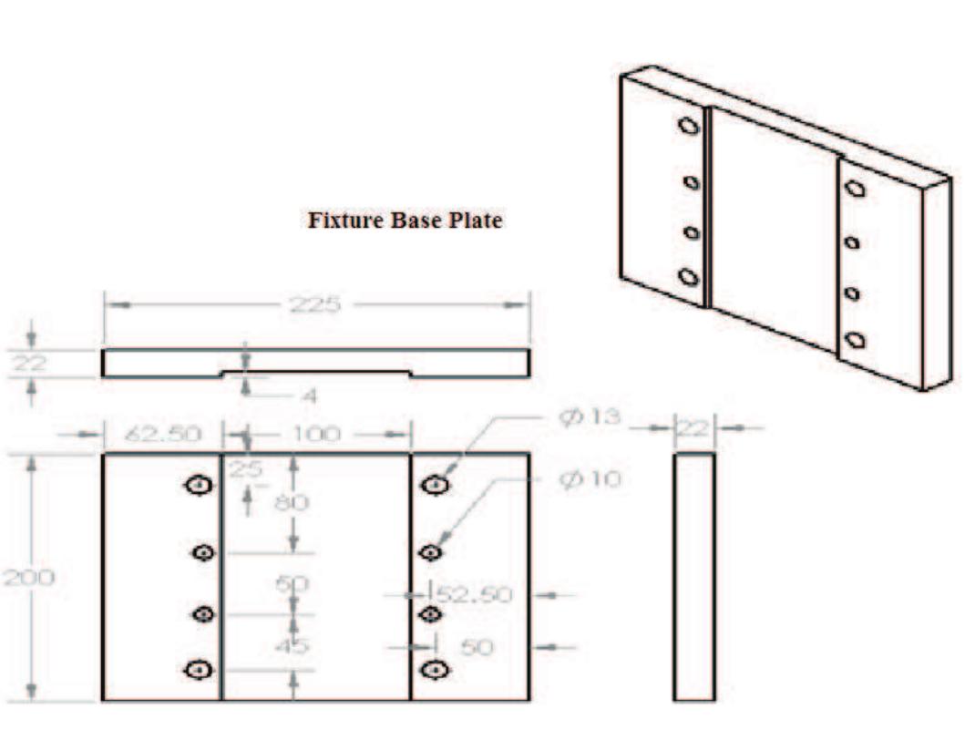 Dimensions of fixture base plate figure 1 a fixture base