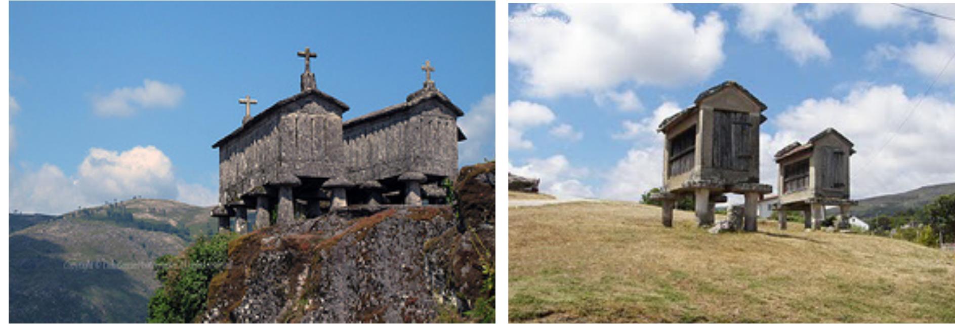 Fig. 10, 11. Combarro: examples of "horreos" located in the hinterland 
