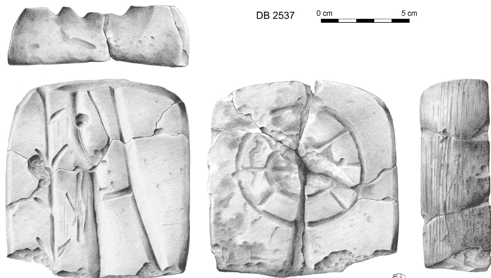 Fig. 9b. Mould for wheel-headed pin from Horzak (Oss). Taken from Fontijn et al. 2002: 67, Fig. 4 (Drawing: Erick van Driel)  (DB 2331) Roermond, gemeente Roermond, Limburg. Isabellagriend  Museum: RMO Leiden, inv. no. e 1931/2.77, legacy Gild- 