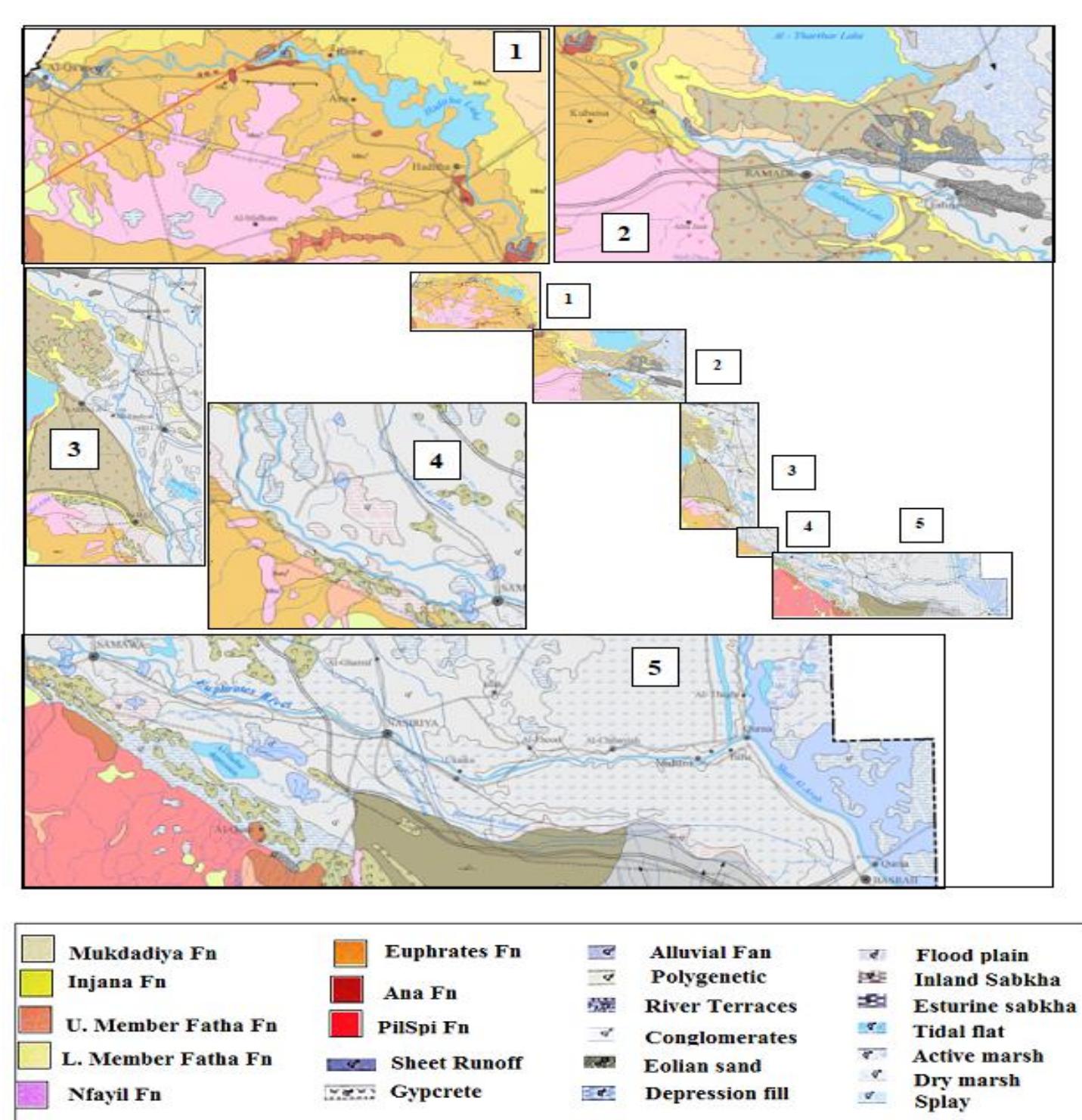 The euphrates river in syria flows within the paleogene marl