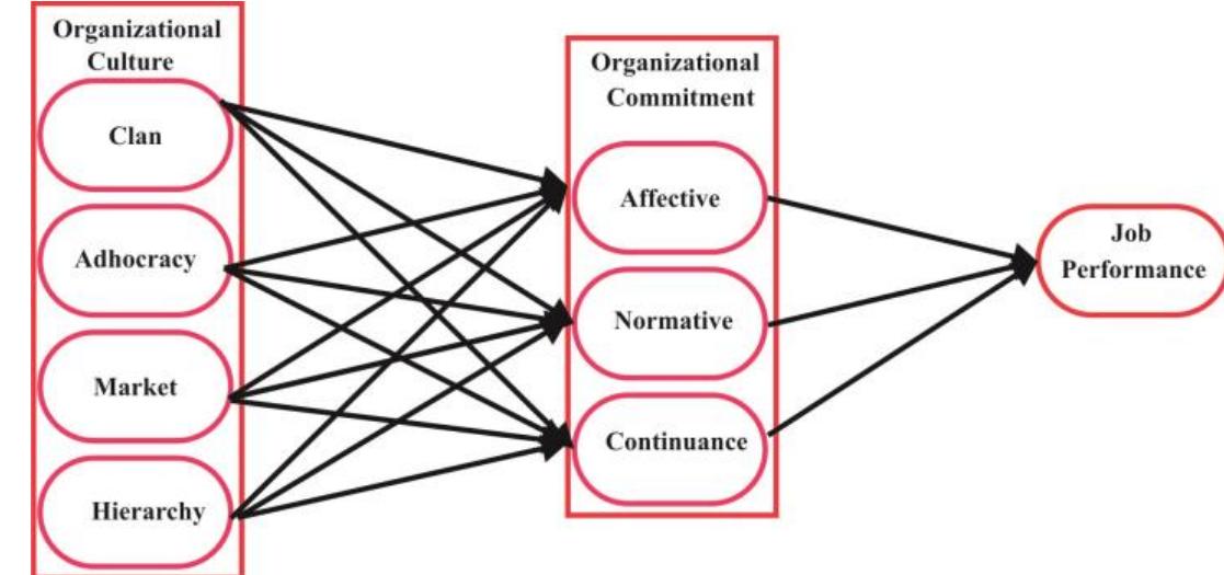 A conceptual framework showing the relationships among