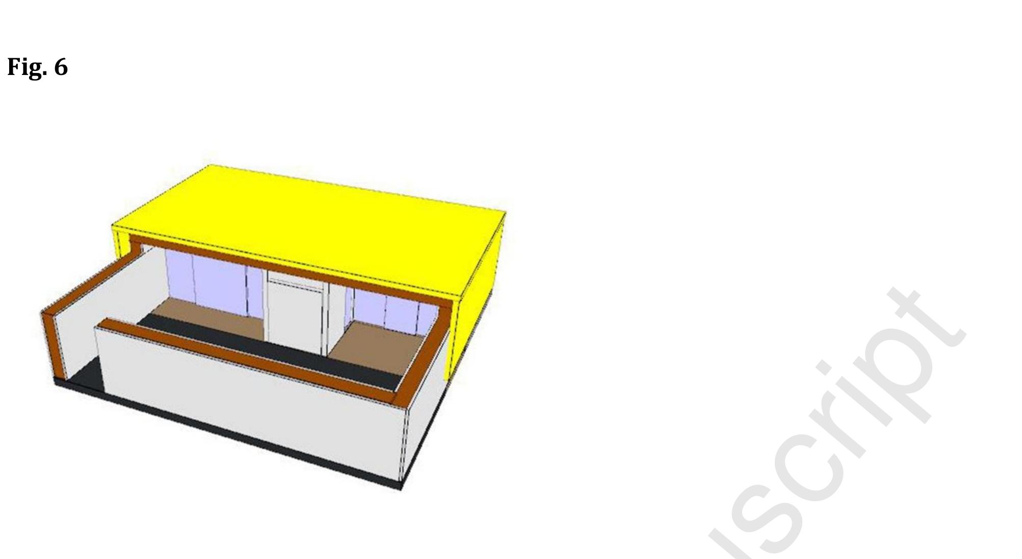 6 - The 3D vectorial model in WebGL. Yellow represents the PV roof’s value of Instant Power 