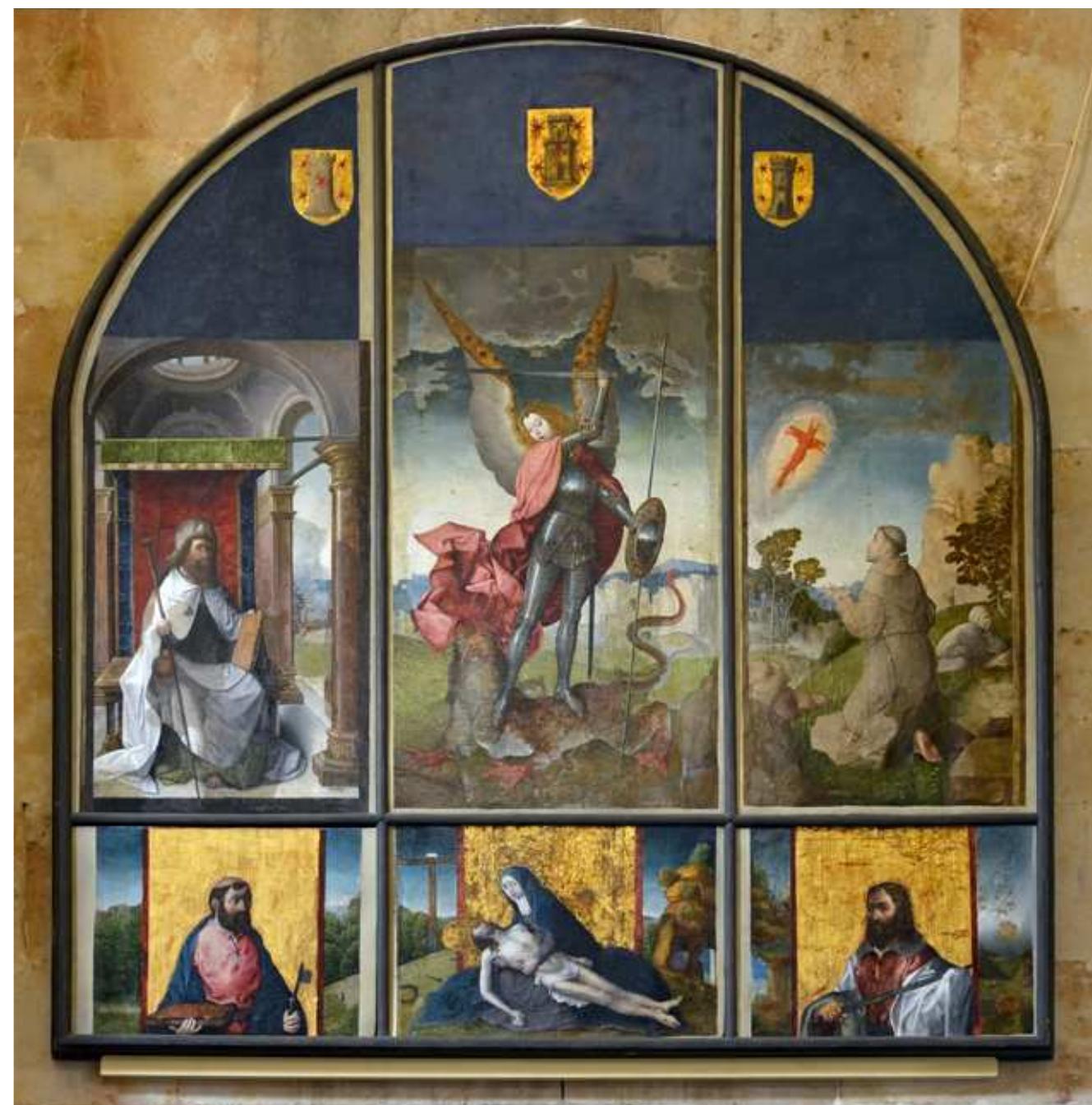 Figure 2. Juan de Flandes, Triptico de San Miguel Arcangel, 1505-1506. Diocesan Museum of Salamanca. (Photo: Wikimedia Commons) 