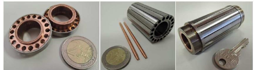 The rotor elements for shrink fit assembly and completed