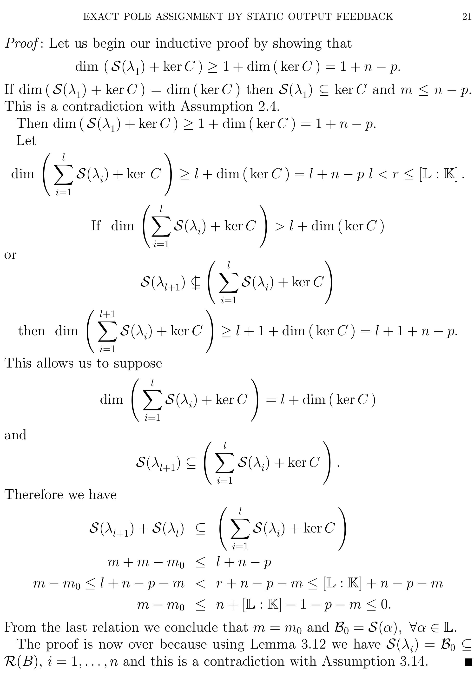 (PDF) The Algebraic Problem of the Exact Pole Assignment by Static ...
