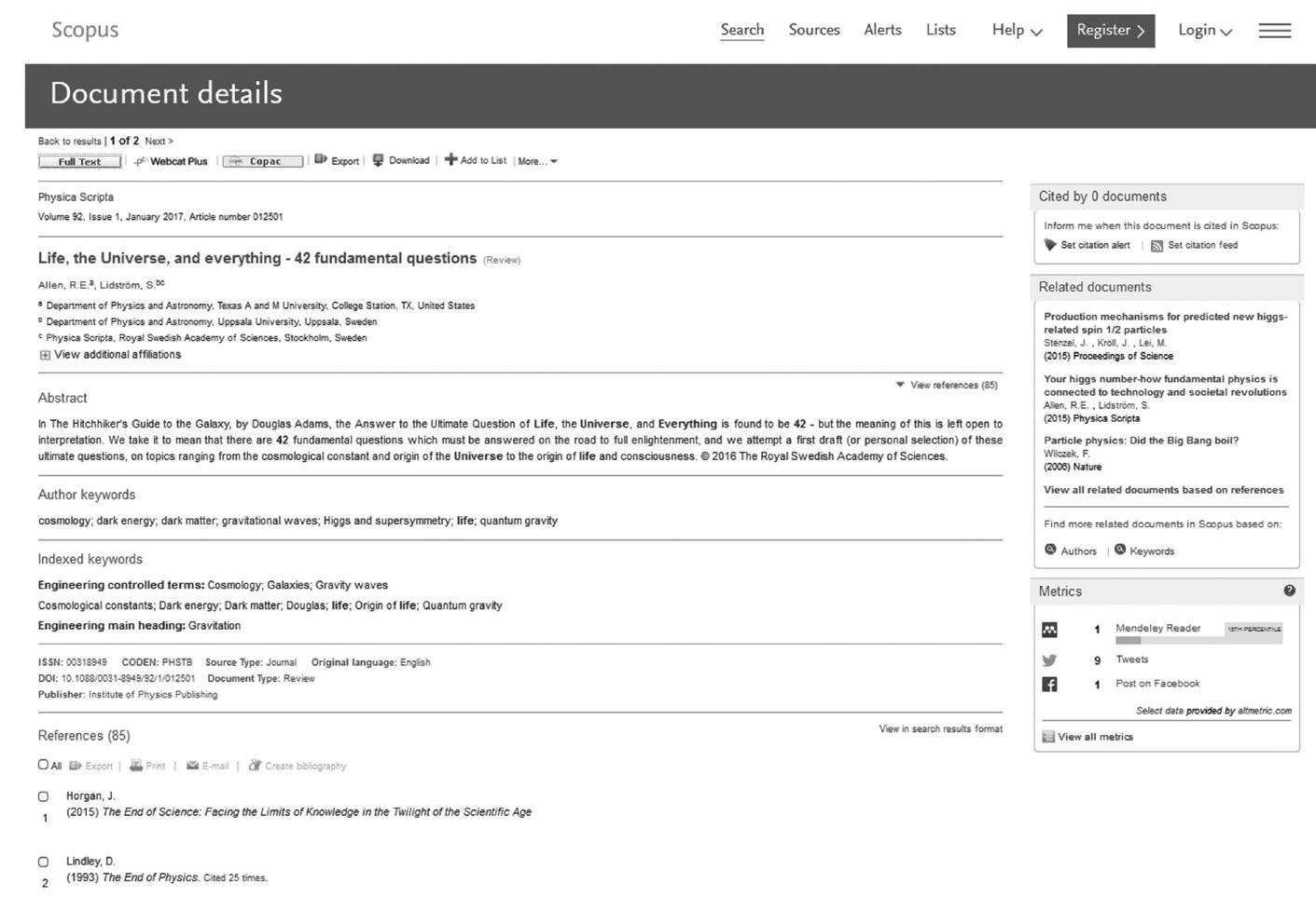 Scopus Example Papers (PDF) A Brief History of Scopus: The World’s Largest Abstract and ...