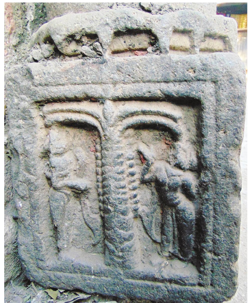 Fig. 7: Kaniphanatha and Yogini Bahudt, Bhakeshvar temple, Navgan-Rajuri, Dist. Beed  Fig. 6: Squatted Yogi on Ambaranatha temple 