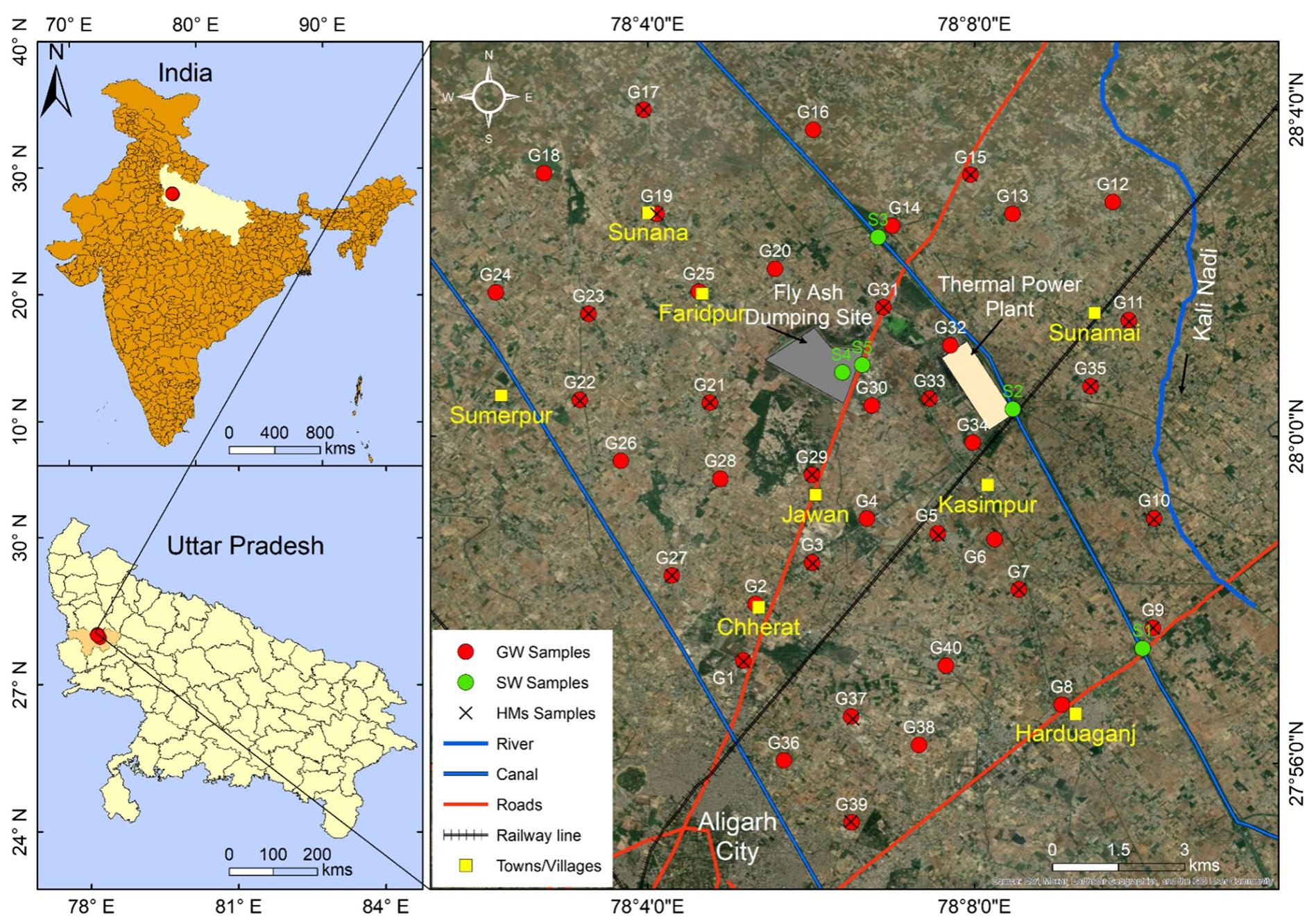 Ised Map Figure 1 - from Deciphering Effects of Coal Fly Ash on