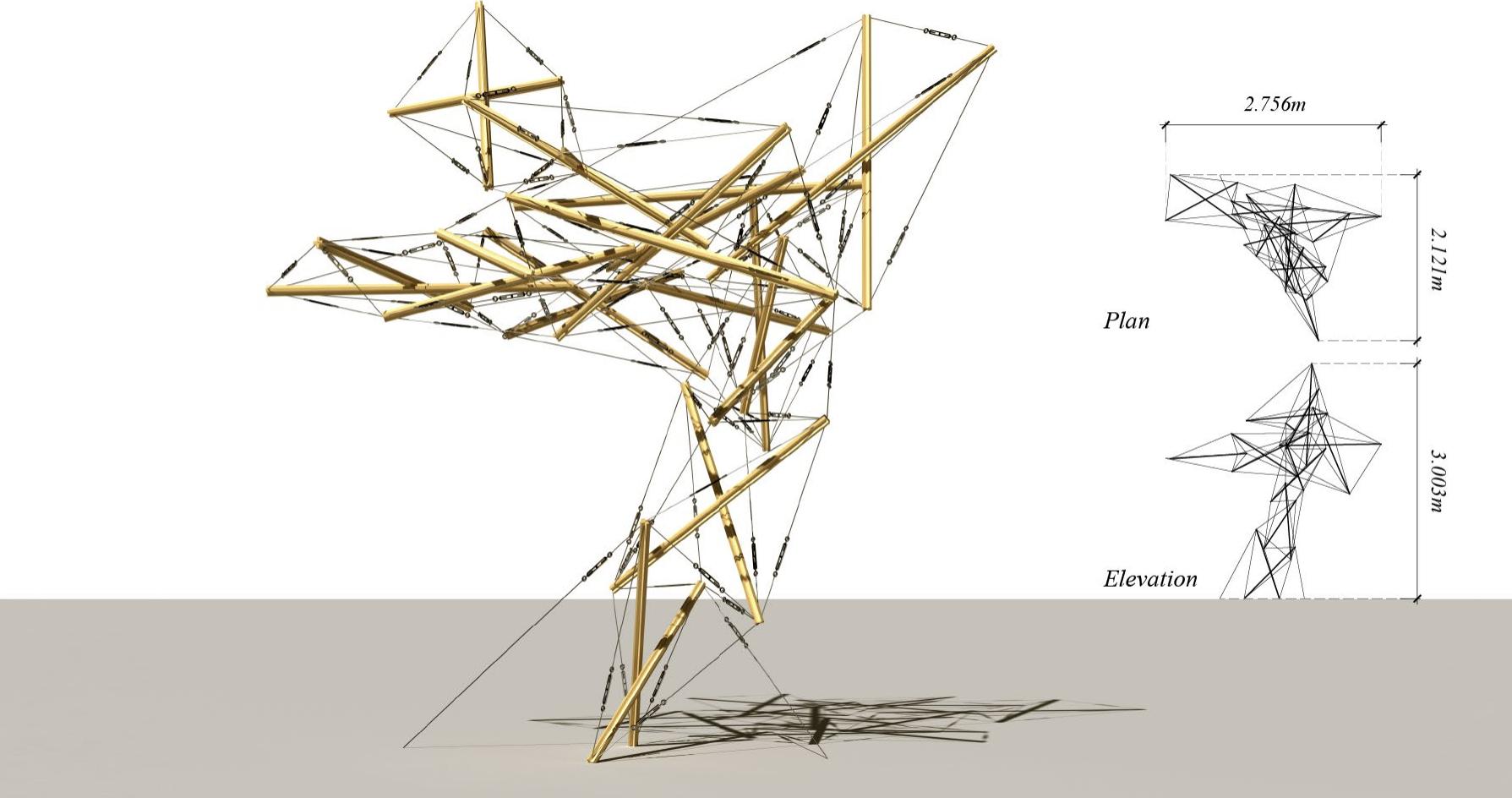 Figure 8: Visualisation of the FloaTree pavilion [Modelling and editing: M. Mack] 