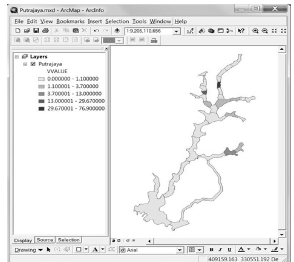 REFERENCES  Figure-5. Hydrological data distribution of a Putarajaya lake using GIS deployed by the aquatic data warehouse system.  © 2006-2015 Asian Research Publishing Network (ARPN). All rights reserved.  The aquatic data warehouse system allows skilled users to integrate web services into the user’s database system to enable data sharing and transfer. A web services is a platform for users for data communication within systems. Figure-6 illustrates XML schema for data retrieval request and the resulting dataset in XML format sent by web server in this study. 