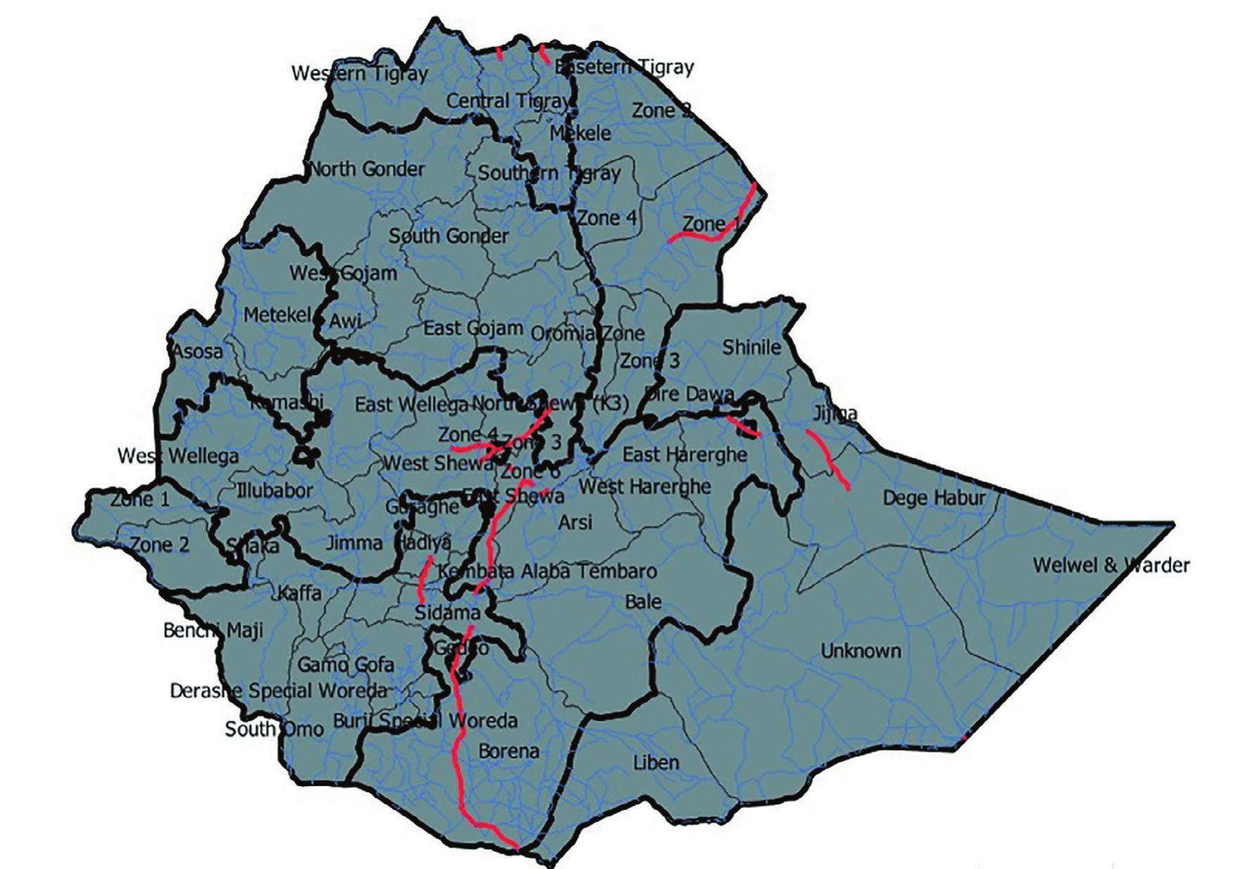 Sebeta Map Figure 2 - from The Role of Transport, ICT and Power