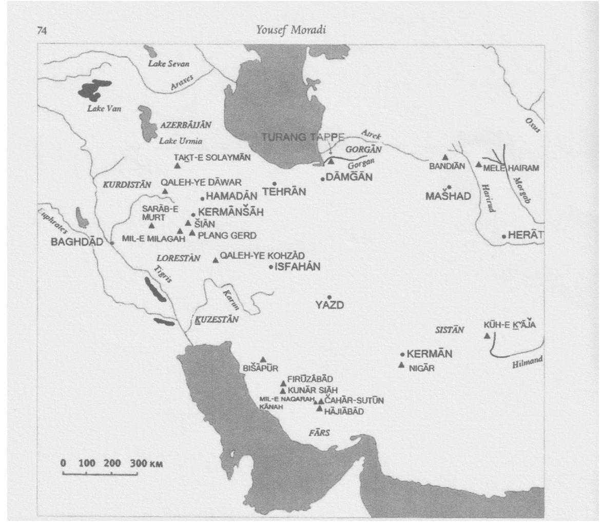 General map of iran showing the main administrative