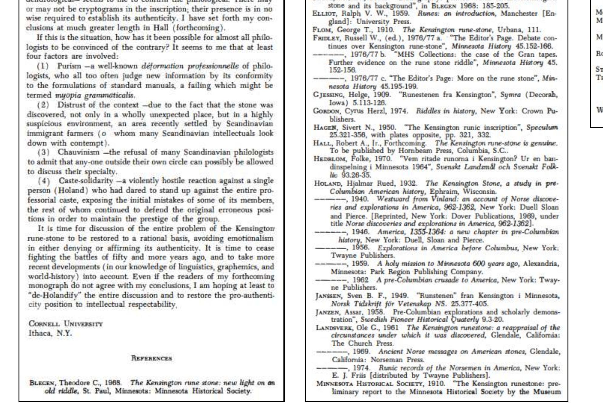 Hallonquist, Sven-Goran. “The Runic Calendar Project.” Preprints to the 7th International Symposium on Runes and Runic Inscriptions, Oslo 2010. 